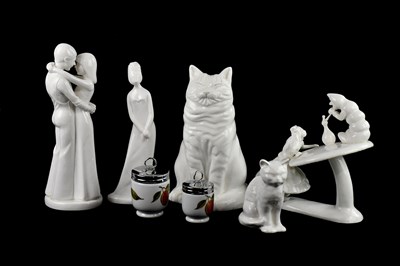 Lot 1797 - A collection of decorative ceramic models...
