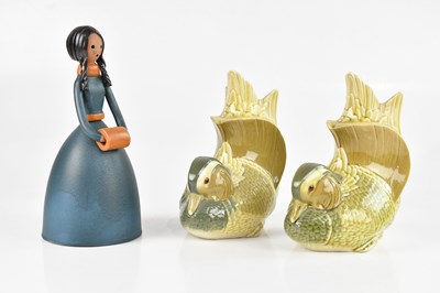 Lot 1777 - LLADRÓ; two large models of ducks, height 22cm,...