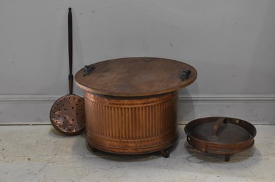 Lot 1190 - A vintage galvanised twin handled bucket with...