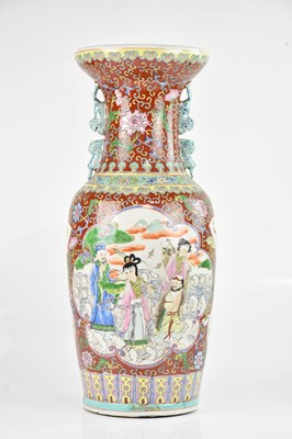 Lot 1625 - A modern Chinese Canton floor vase, decorated...