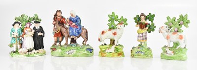 Lot 1789 - DERBY; an 18th century figure group, ‘Tithe...