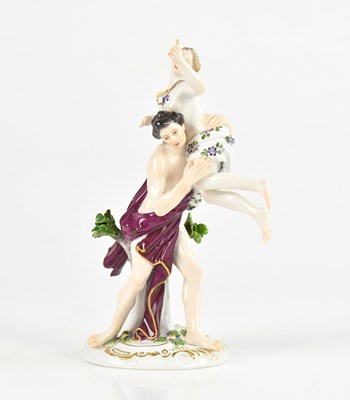 Lot 1781 - MEISSEN; a late 19th century figure group, a...