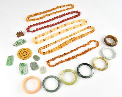 Lot 1637 - A collection of Oriental hardstone including...