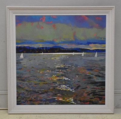 Lot 200 - MARK SOFILAS; oil on canvas, 'Regatta', signed,...