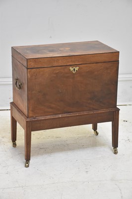 Lot 188 - A 19th century inlaid mahogany cellarette of...