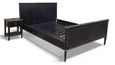Lot 46 - A reproduction 19th century style ebonised...