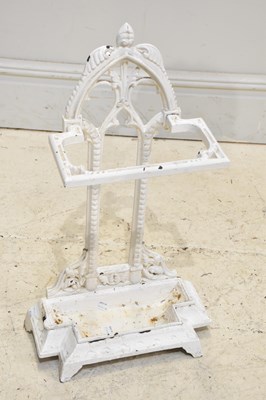 Lot 342 - A Victorian style white painted stick stand,...