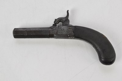 Lot 1257 - A 19th century percussion cap pocket pistol,...