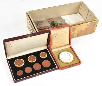 Lot 1115 - A large collection of ceramic medallions and...