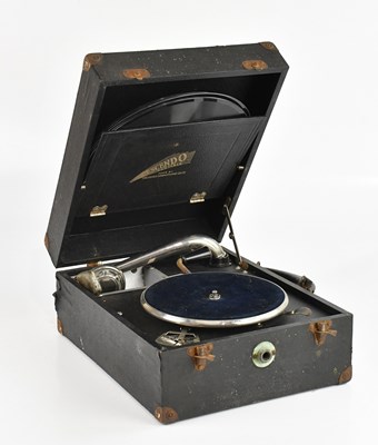 Lot 1362 - A vintage wind-up gramophone.