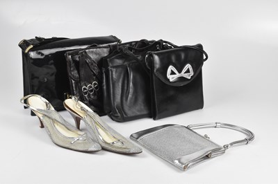 Lot 375 - STARLIGHT ROOM; a pair of metallic silver net...