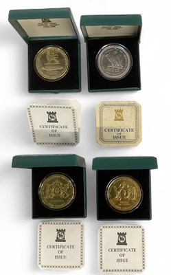 Lot 1577 - POPJOY MINT; four silver commemorative coins,...
