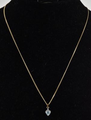 Lot 1409 - A 9ct yellow gold dainty link necklace, with...