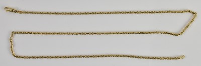 Lot 1372 - A 9ct yellow gold anchor link necklace, with...