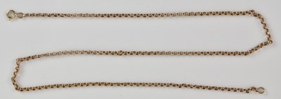 Lot 1420 - A 9ct rose gold dainty necklace with ring...