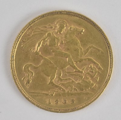 Lot 1526 - An Edward VII half sovereign, 1905.