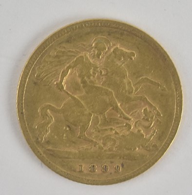 Lot 1527 - A Victoria half sovereign, 1899, old head.