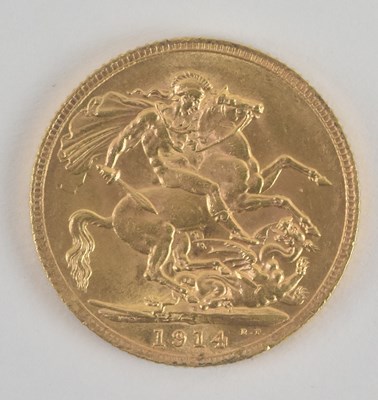 Lot 1518 - A George V full sovereign, 1914.