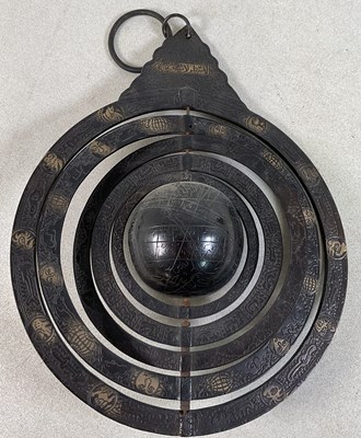 Lot 79 - An Islamic spherical astrolabe, engraved and...