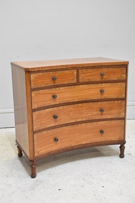 Lot 183 - A 19th century rosewood chest of two short...