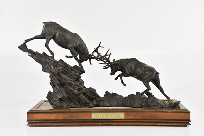 Lot 1225 - A contemporary bronze sculpture, 'Mountain...
