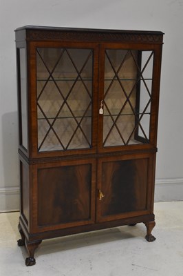 Lot 156 - A mahogany display cabinet, height 151cm,...