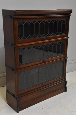 Lot 41 - A Wernicke style three tier bookcase, height...