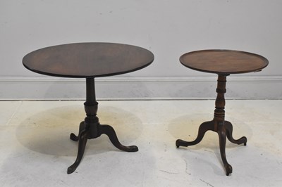Lot 2004 - A George III mahogany tilt-top tripod table,...