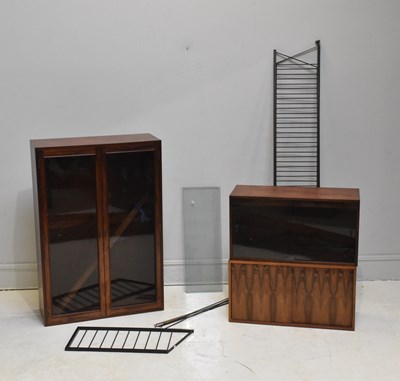 Lot 157 - STAPLES; rosewood Ladderax system