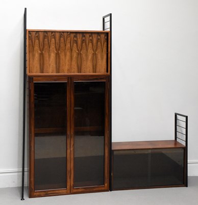 Lot 26 - STAPLES; rosewood Ladderax system, comprising...