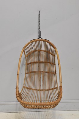 Lot 2126 - A vintage wicker hanging chair.