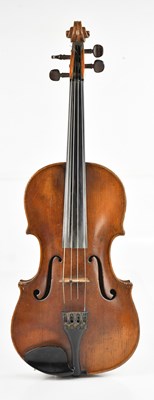 Lot 1307 - A full size German viola, with two-piece back...