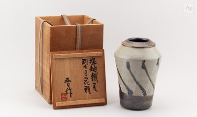 Lot 598 - SHINSAKU HAMADA (1929-2023); a salt glazed...