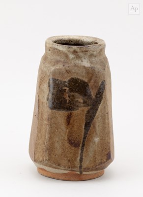 Lot 208 - GEN MURATA (1904-1988); a faceted stoneware...