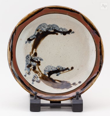 Lot 689 - TOTARO SAKUMA (1900-1976); a stoneware plate...