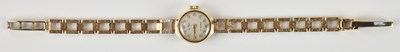 Lot 1621 - LE PAIX; a lady's 9ct yellow gold wristwatch,...
