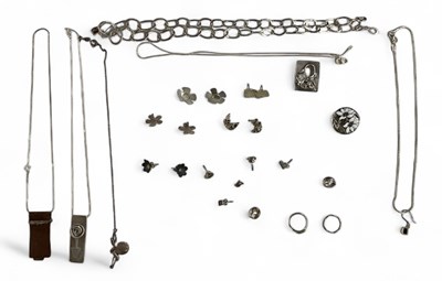 Lot 1502 - A group of contemporary silver and silver...
