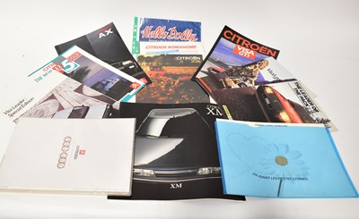 Lot 447 - A collection of various Citroën car brochures.