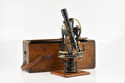 Lot 1155 - J CASARTELLI; a cased microscope.