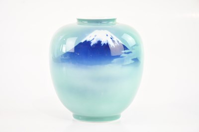 Lot 1681 - A Japanese Fukagawa vase, decorated with Mount...