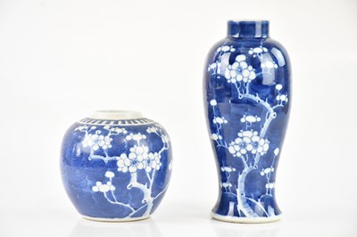 Lot 1612 - A Chinese blue and white vase in the prunus...
