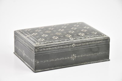 Lot 1731 - An Indian Bidriware casket of rectangular form,...
