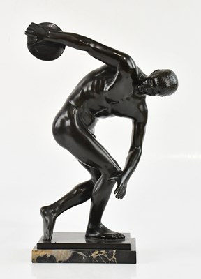 Lot 1209 - AFTER THE ANTIQUE; a large bronzed sculpture...