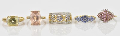 Lot 2408 - A 9ct yellow gold broad ring, with openwork...