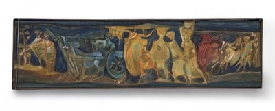 Lot 60 - M SIVANESAN (1940-2015); a rectangular oil on...