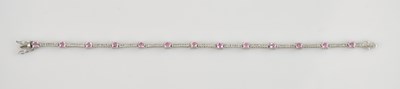Lot 1220 - A 9ct white gold diamond and amethyst set...