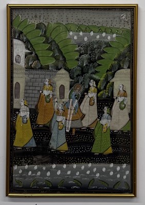 Lot 88 - UNATTRIBUTED; watercolour on silk, group of...