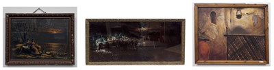 Lot 283 - SUDHIR AMBI; oil on canvas, 'The Light', with...