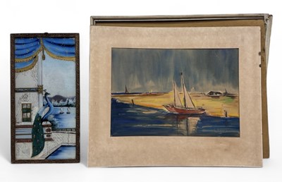 Lot 90 - UNATTRIBUTED; watercolour and pastel on paper,...