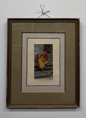 Lot 84 - UNATTRIBUTED; a Mughal style watercolour and...